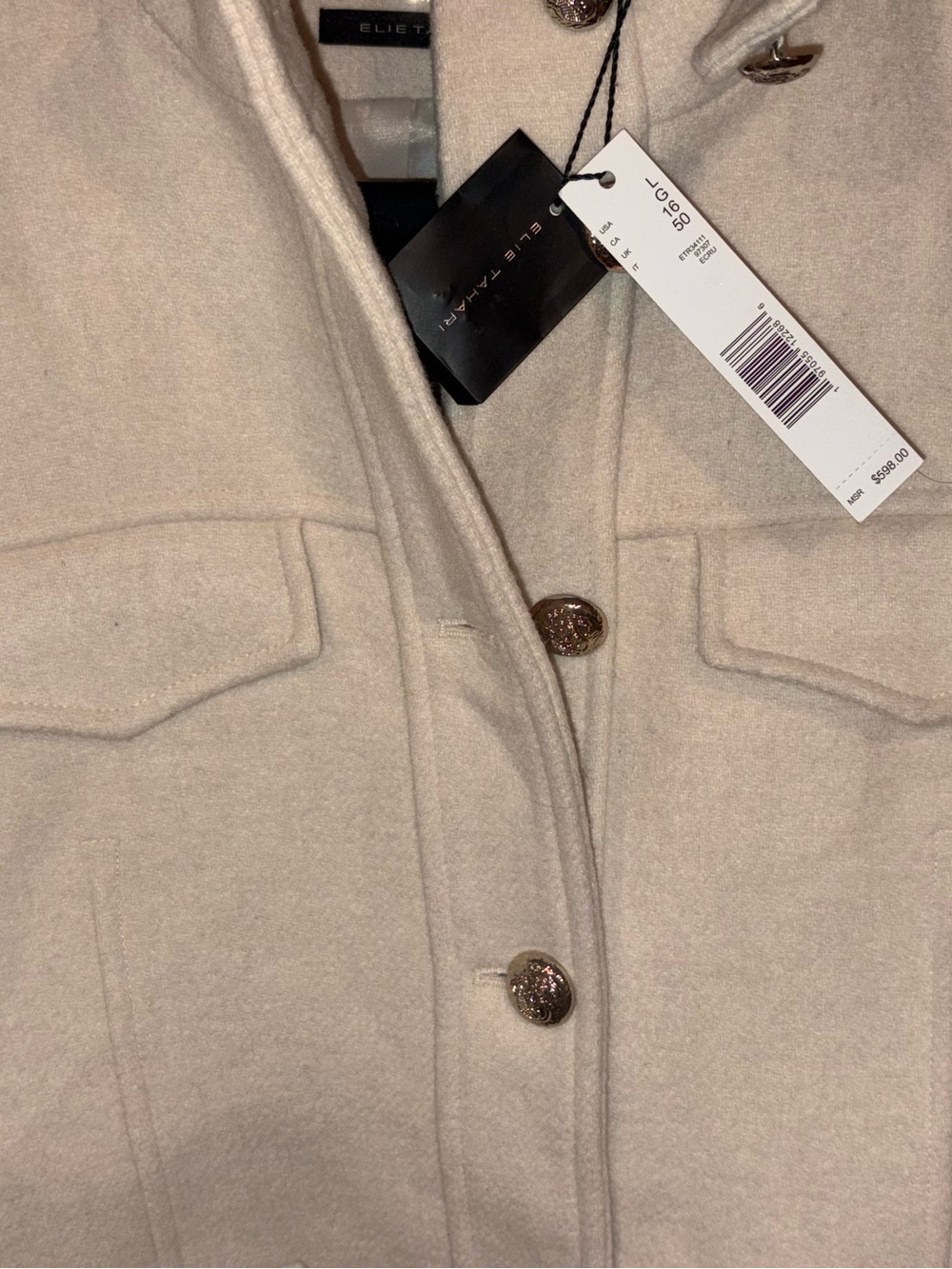 Elie Tahari Mixed Wool Jacket Size Large - Picture 4 of 12